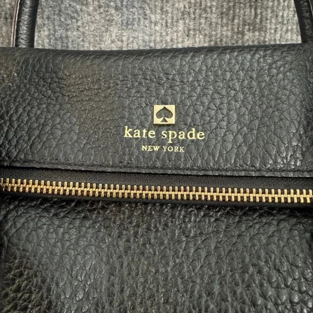 Kate Spade Cobble Hill Little Minka Black Pebbled Leather Satchel Crossbody Bag
